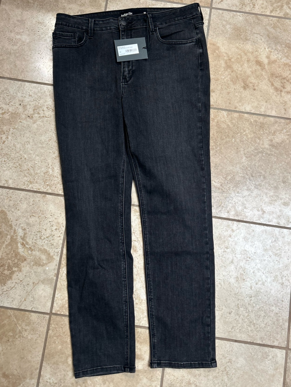 Indigo Six Black Slim Straight Jean - 12